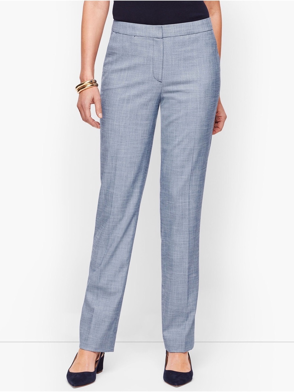 NWT Talbots Sharkskin Straightleg Pants Size 16 Mid Rise